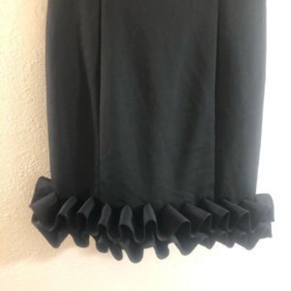 Donna Ricco Ruffle-Hem Sheath Dress, Black Size 14 - NWT - Picture 4 of 6